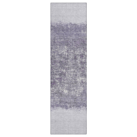 Machine Washable Indoor/Outdoor Chantille ACN2214 Purple 2'3" x 7'6" Runner Rug