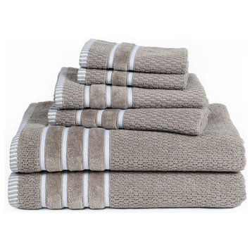 Luxury Cotton Towel Set by Castle Point, Taupe