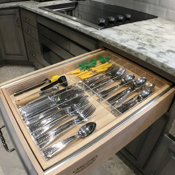 Traditional Gray Stained Maple Kitchen Renovation