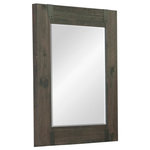 Magnussen - Magnussen Abington Portrait Mirror in Weathered Charcoal - Transitional styling in a welcoming weathered charcoal finish and rustic aged iron hardware create Abington’s hospitable allure. In rustic pine solids, this hardworking collection is chock full of unique details, including sliding doors, adjustable shelves, and perfectly proportioned bed canopies. Rustic enough for a loft or retreat, yet sophisticated enough for the uptown industrialist, Abington is an ideal choice.