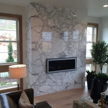stone fireplace