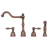 Classic Kitchen Faucet, Widespread Design With Side Sprayer - Traditional - Kitchen Faucets - by ...
