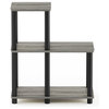 Furinno Turn-N-Tube Accent Decorative Shelf, French Oak Gray/Black