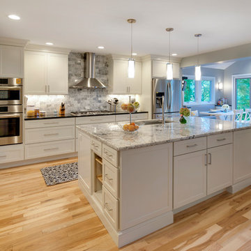 White and Grey Transitional Kitchen