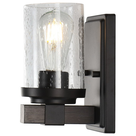 Bungalow Iron LED Vanity Light, Oil Rubbed Bronze, 1 Bulb