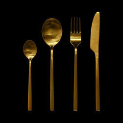 Sleek Gold Cutlery Set - Flatware And Silverware Sets