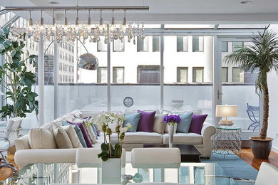 Inspiration for a modern family room remodel in Dallas