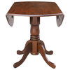 Classic Dining Table, Pedestal Base With Rounded Top, Espresso