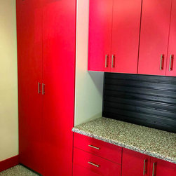 Custom Red Cabinets - Home Improvement