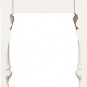 louis bedside table in white