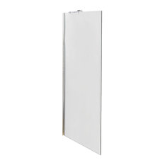 Wetroom Screen and Support Bar, Polished Chrome, 70x195 cm