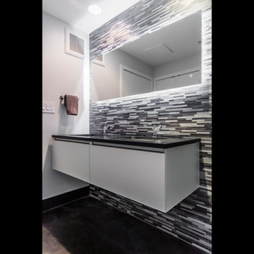 Spacious Floating Vanity with Kohler Composed(R) Sink Faucets