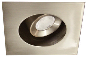 WAC Lighting LEDme Square Recessed Light, 3500K Cool White, Brushed Nickel