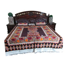 Mogul Interior - Indian Decor Bed Cover 100% Cotton Bedspread Galicha Rose Printed Coverlet - Quilts and Quilt Sets