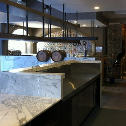 Calacatta Grey Tops - Pizza Bar in Carlton, Melbourne, Australia - Kitchen Benchtops