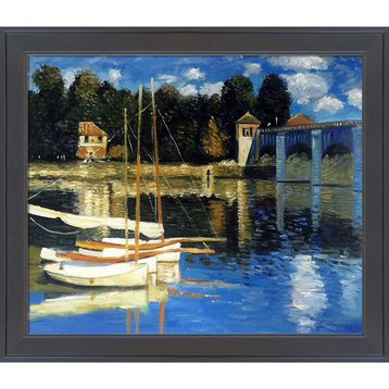 The Road Bridge at Argenteuil, Gallery Black Frame