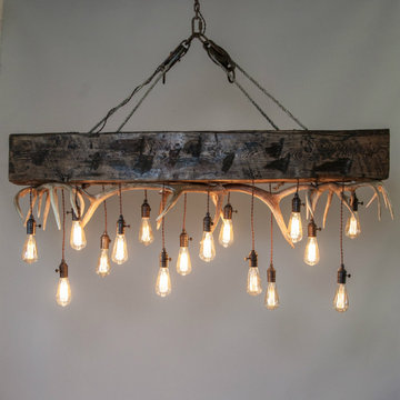 Timberline Elk & Mule Deer Antler Chandelier – 16 Lights