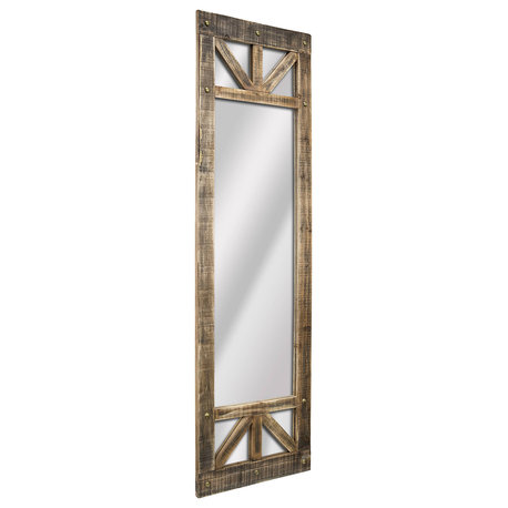 American Art Decor Rustic Wood Full Length Mirror 70"