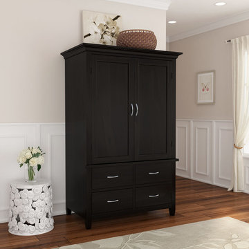 Magaluf Solid Wood 4 Drawer Rustic Armoire