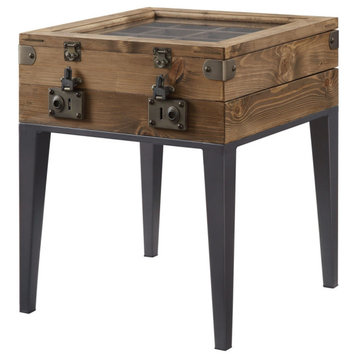 Ergode Accent Table Rustic Oak and Matte Gray