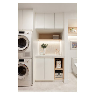 Menlo Park - Primary Bath - Scandinavian - Laundry Room - San Francisco ...