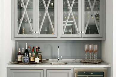Inspiration for a transitional home bar remodel in Atlanta