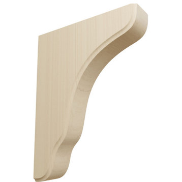 1 3/4"Wx7 1/4"Dx9 1/2"H Plymouth Wood Bracket, Rubberwood, 2-Pack