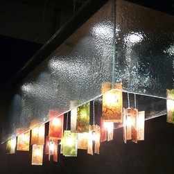 CONTEMPORARY DESIGNER LIGHTING, BLISS RECTANGLE CHANDELIER by Galilee Lighting - Chandeliers