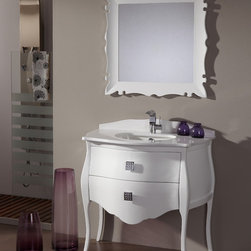 Fresca Platinum Paris Glossy White 35" Bathroom Vanity - Bathroom Vanities And Sink Consoles