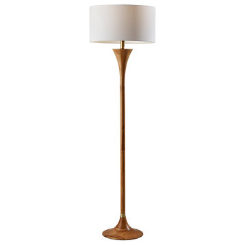 Rebecca 1 Light Floor Lamp, Natural
