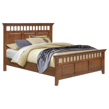 Sunset Trading Mission Bay Transitional Solid Wood King Bed in Amish Brown