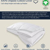 All Season Quilted 3-in-1 Pillow Certified Organic Cotton, Wool Fill, 20"x36"