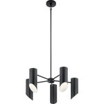Kichler Lighting - Kichler Lighting 52160BK Trentino - Five Light Meidum Chandelier - With Trentino, sleek metal cylinders are designedTrentino Five Light  Black *UL Approved: YES Energy Star Qualified: YES ADA Certified: n/a  *Number of Lights: Lamp: 5-*Wattage:75w A19 bulb(s) *Bulb Included:No *Bulb Type:A19 *Finish Type:Black