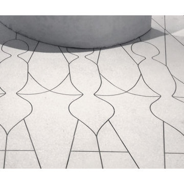 Cementicious Fabrications - Custom Terrazzo and Brass Inlay Floor