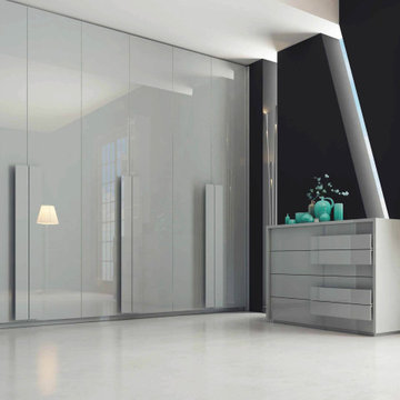 High Gloss White Hinged Wardrobe Supplied by Inspired Elements
