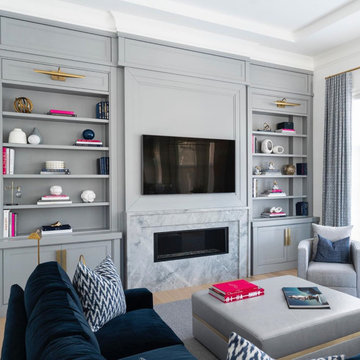 Bleu De Savoie fireplace