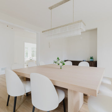 Glencoe Modern Dining Room with Textured Lighting and Sculptural Chairs