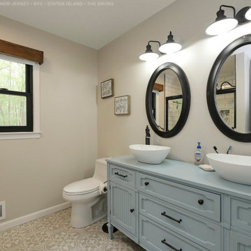 New Black Window in Gorgeous Bathroom - Renewal by Andersen NJ / NYC