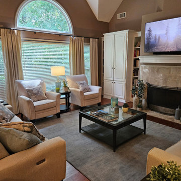 Contemporary Living Room with Palladian Window
