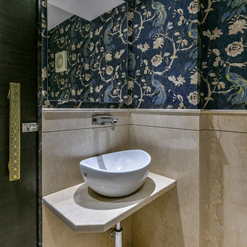 chic powder bathroom