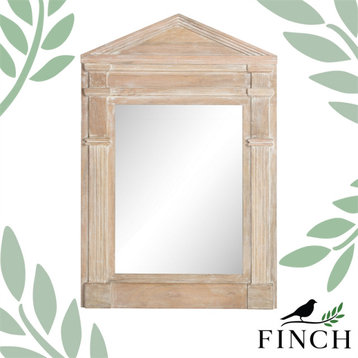 Finch Westport Distressed Wood Hanging Wall Mirror White