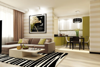 Living room and Kitchen