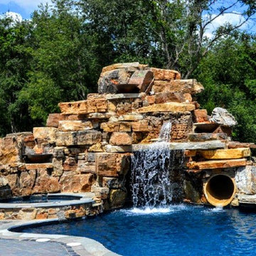 A pool that I designed in Northern Illinois. Built by Barrington Pools, Inc.