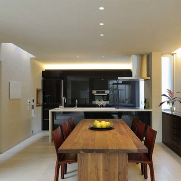 Three courtyard with residential Osaka Japan