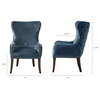 Hancock Button Tufted Back Accent Chair, Teal Blue