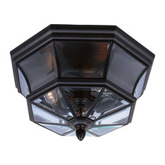 Quoizel NY1794 Newbury 3 Light 15"W Outdoor Ceiling Fixture - Mystic Black