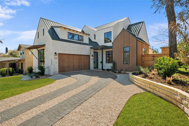 Transitional exterior home photo in Austin
