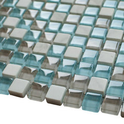 Pool Blue Square Glass Mosaic Tiles - Home Accessories & Decor