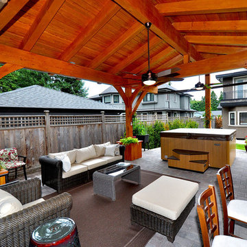 Cedar Timber Pavilion Outdoor Kitchen