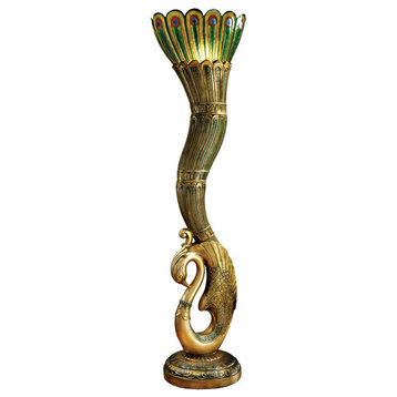Design Toscano Art Deco Peacock Floor Lamp